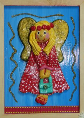 Angels - Polka Dot Angel - Salt Dough And Acrylic