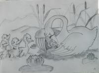 Cartoon - The Ugly Duckling - Pencil