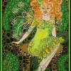 01811 - Holly - Acrylic On Canvas Panel Paintings - By Kathleen Bellows, Whimsical Figurative Design Painting Artist