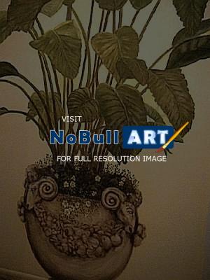 Murals - Capricorn Flower Pot - Acrylics