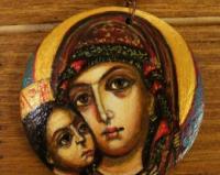Hand Painted Jewelry - Bulgarian Madonna From Samokov - Acrylics