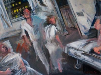 Cathartic Art - The Hospital At 4 Am - Oil On Canvas