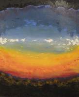 Abstract Landscape - Setting Sky - Oil On Canvas