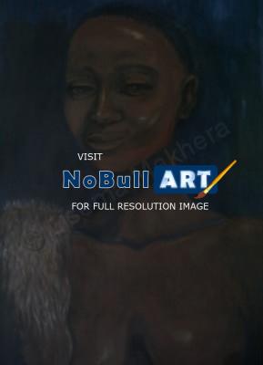 Basotho Still Portraiture - The Maiden - Acrylic On Canvas