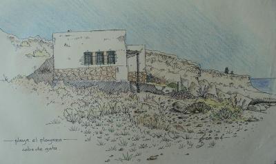 Drawing - Cabo De Gata - Pen Pencil Ink