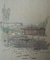 Nr Torre Del Mar - Pen Pencil Ink Drawings - By George Docherty, Landscape Drawing Artist