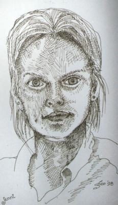 Drawing - Wee Jenni - Pen And Ink