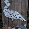 Cattle Egret - Mixed Ceramics - By George Docherty, Mosaic Ceramic Artist