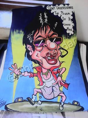 Cartoons - Srk Caricature - Poster Colours