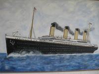 Titanic - Acrylic On Canvas Paintings - By Richard Rosenberg, Realistic Painting Artist