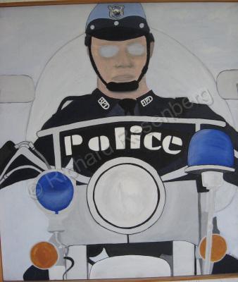 Pop Art - Boston Police - Acrylic On Canvas