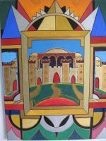 Untitled - Acrylic  Oil On Canvas Paintings - By Richard Rosenberg, Judaica Painting Artist