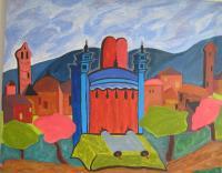 The Arc - Acrylic On Canvas Paintings - By Richard Rosenberg, Judaica Painting Artist