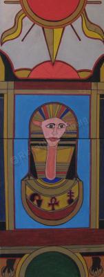 Abstract - Pharaohs Sarcophagus - Acrylic  Oil On Canvas