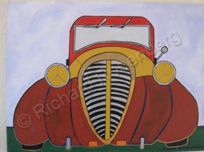 Pop Art - Pumkin Pickup - Acrylic  Oil On Canvas