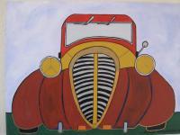 Pumkin Pickup - Acrylic  Oil On Canvas Paintings - By Richard Rosenberg, Pop Art Painting Artist