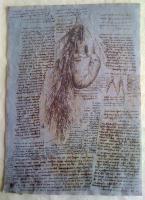 Leonardo Da Vinci - Leonardo Da Vinci Heart - Sculpture On Paper