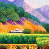 Pineridge Vineyard - Oils Paintings - By Lillian Landivar-Torrico, Impressionistic Painting Artist