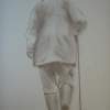 Old Man Walking - Pencil Drawings - By Louis Loo, Mixed Drawing Artist