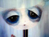 Bright Eyes - Bright Blue Eyes - Mixed Media Acrylic Painting