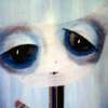 Bright Blue Eyes - Mixed Media Acrylic Painting Mixed Media - By Sidhe Kalas, Surrealism Mixed Media Artist