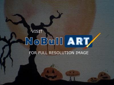 Fall - Creepy Pumpkin Patch - Premium Acrylic On Canvas
