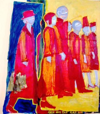 Gst - 1 - Were Walking - 2012 - Oil On Paper  Canvas