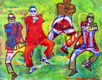 Gst-2 - Gangnam Style I - Acrylic On Canvas