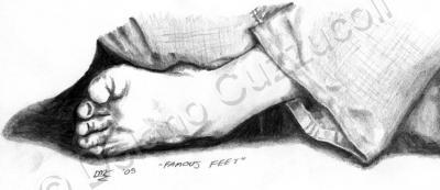 Pencil Sketches - Famous Feet - Pencil And Paper