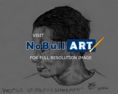 Pencil Sketches - Profile Of Roland Schoeman - Pencil And Paper