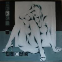 Street Art - Seated Figure - Oil On Linen
