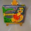 Miniature Mermaid Sea Goddess Painting - Acrylic Paintings - By Katie Pfeiffer, Art Brut Painting Artist