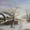 Winter Cottage - Oil On Canvas Paintings - By Lloyd Charvis, Realism Painting Artist