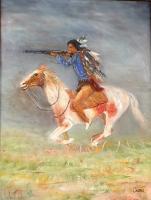 Tribal - Hunter - Oil On Canvas