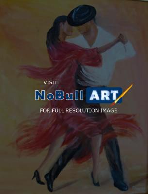 Dancers - Tango - Oil On Canvas