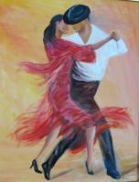 Dancers - Tango - Oil On Canvas