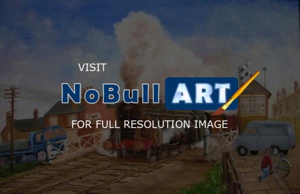 Trains - Stean Train 2 - Oil On Canvas