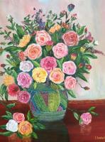 Flowers - 57 - Oil On Canvas