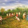 Slavery In The Fields - Oil On Canvas Paintings - By Lloyd Charvis, Realism Painting Artist