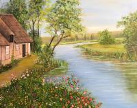 84 - Oil On Canvas Glasswork - By Lloyd Charvis, Realism Glasswork Artist