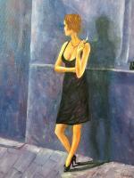 People - Lady In Waiting - Oil On Canvas