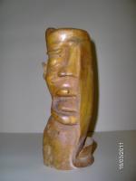 Shouter - Cottonwood Root Sculptures - By Robin Williamson, Hand Carving Sculpture Artist