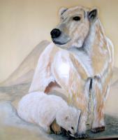 Polar Pup - Mixed Drawings - By Gregory Rumplik, Water Color Drawing Artist