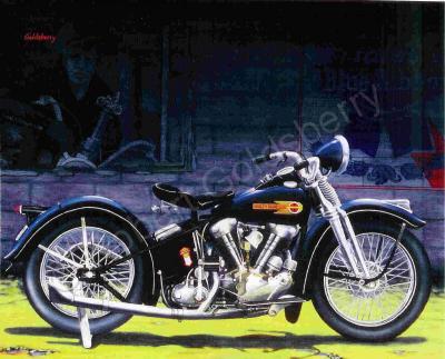 Motorcycles - The 61 E - Oil On Canvas