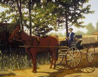 Going To Town - Oil On Canvas Paintings - By Robert Goldsberry, Realism Painting Artist