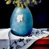 The Rose Vase - Oil On Canvas Paintings - By Robert Goldsberry, Realism Painting Artist