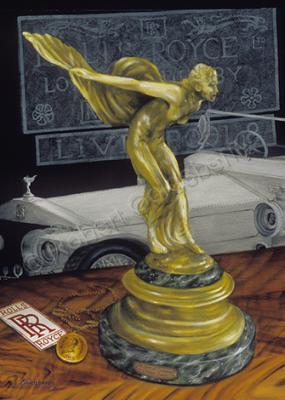 Still Life - The Spirit Of Ecstasy - Oil On Canvas