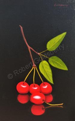 Still Life - Cherry No 1 - Oil On Canvas