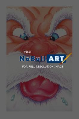 Holiday - Santa Claus - Watercolor And Colored Pencil