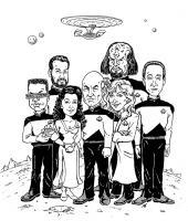 Star Trek Next Generation - Ink Other - By Alan Mac Bain, Cartoon Other Artist